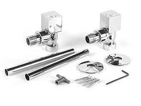 Cubo 1 Angle Valve Radiator Valve by Cherished Radiators