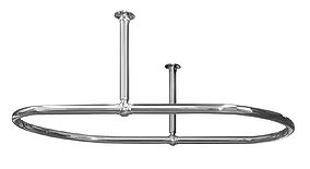 Oval Shower Curtain Rail OVSR3 Shower Curtain Rail by Cherished Radiators