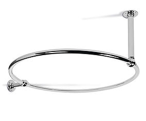 Circular Shower Rail ROSR2 Shower Curtain Rail by Cherished Radiators