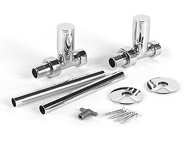 Rubine Modern Inline Valves Radiator Valve by Cherished Radiators